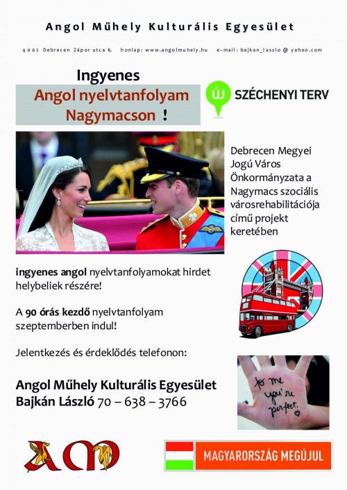 Ingyenes angol nyelvtanfolyam indul Nagymacson 